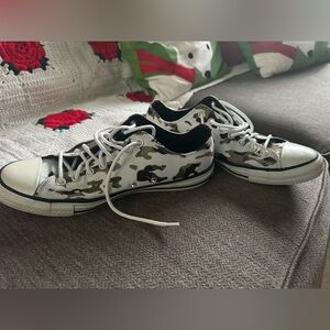 Camo Converse low tops